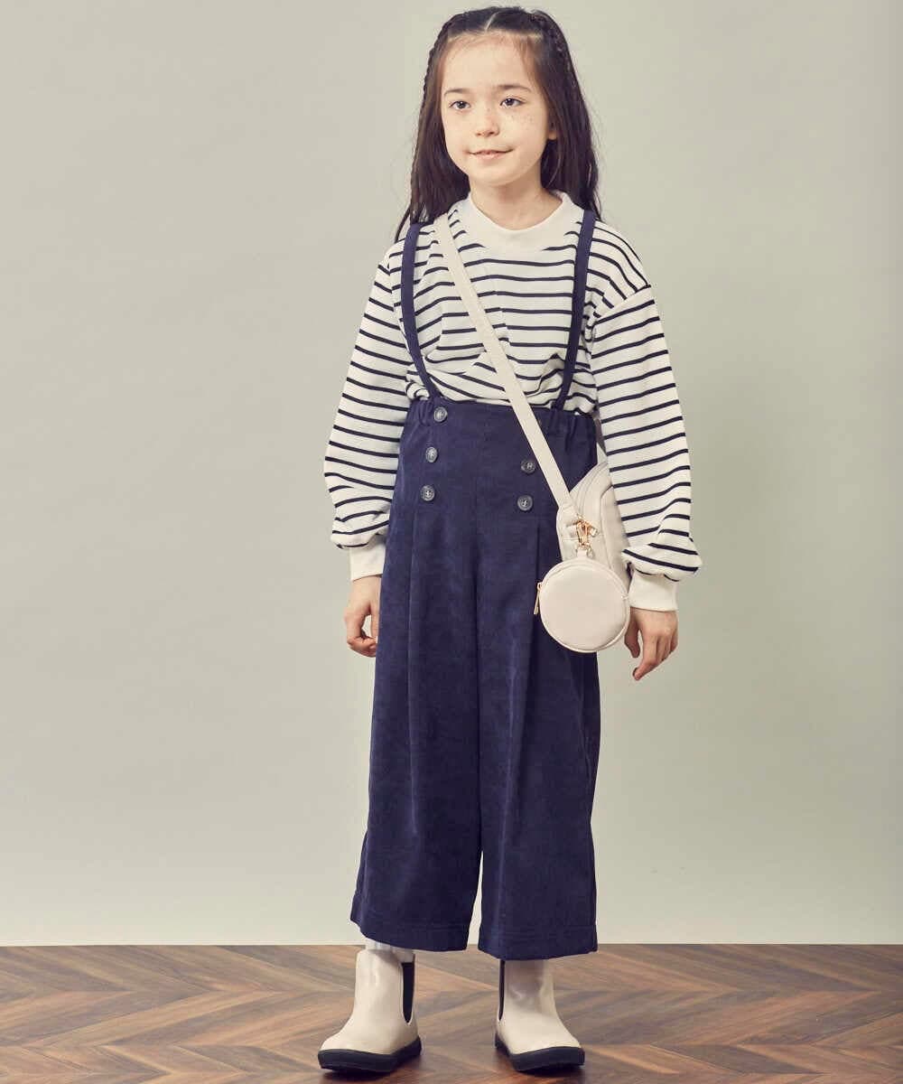 KJKKP33024 a.v.v KIDS(アー・ヴェ・ヴェ) [100-130]バックスリット ボーダートレーナー ピンク