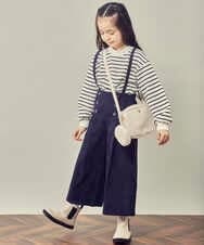 KJKKP33024 a.v.v KIDS(アー・ヴェ・ヴェ) [100-130]バックスリット ボーダートレーナー ピンク