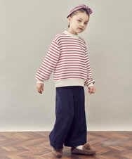 KJKKP33024 a.v.v KIDS(アー・ヴェ・ヴェ) [100-130]バックスリット ボーダートレーナー ピンク