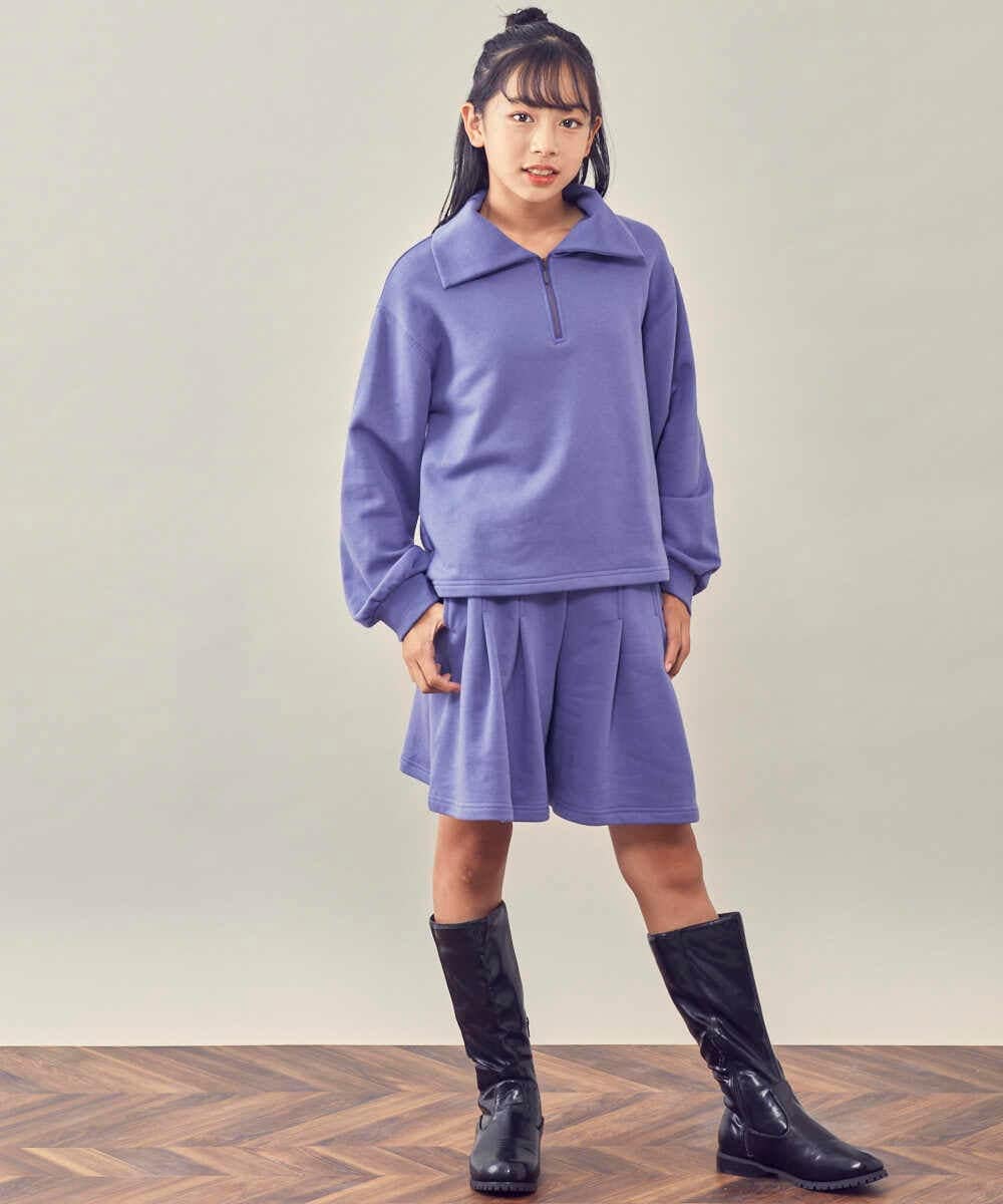 KJKKP41024 a.v.v KIDS(アー・ヴェ・ヴェ) [100-130]ハーフジップトレーナー ベージュ