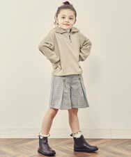 KJKKP41024 a.v.v KIDS(アー・ヴェ・ヴェ) [100-130]ハーフジップトレーナー ベージュ
