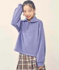 KJKKP41024 a.v.v KIDS(アー・ヴェ・ヴェ) [100-130]ハーフジップトレーナー ベージュ