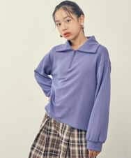 KJKKP41024 a.v.v KIDS(アー・ヴェ・ヴェ) [100-130]ハーフジップトレーナー ベージュ