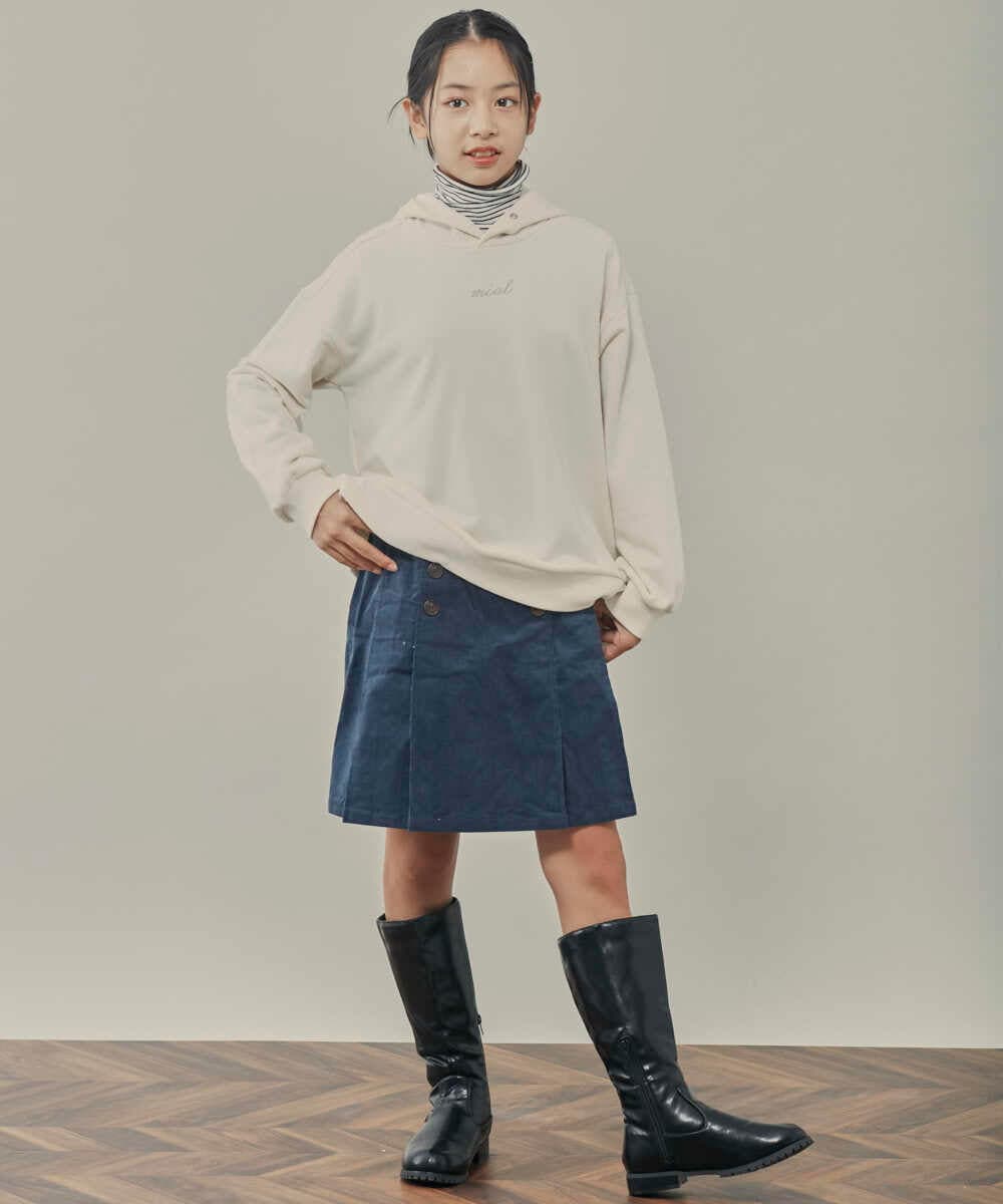 KJKKP42024 a.v.v KIDS(アー・ヴェ・ヴェ) [100-130]ロゴパーカー アイボリー