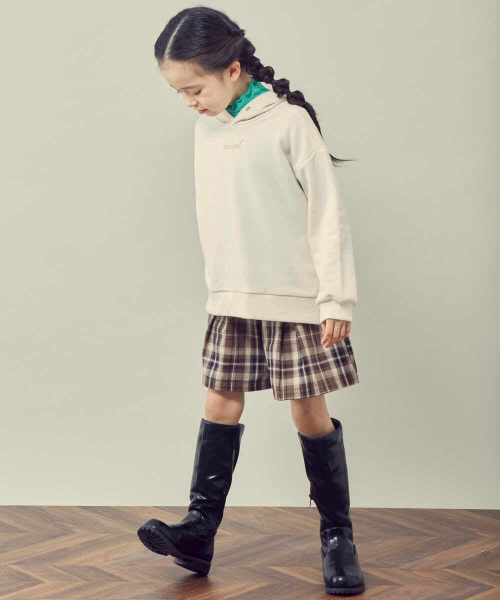 KJKKP42024 a.v.v KIDS(アー・ヴェ・ヴェ) [100-130]ロゴパーカー アイボリー