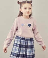 KJKKP44024 a.v.v KIDS(アー・ヴェ・ヴェ) [100-130]ハートモチーフトレーナー ピンク