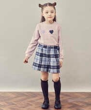 KJKKP44024 a.v.v KIDS(アー・ヴェ・ヴェ) [100-130]ハートモチーフトレーナー ピンク