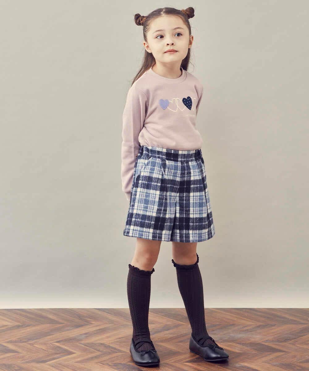 KJKKP44024 a.v.v KIDS(アー・ヴェ・ヴェ) [100-130]ハートモチーフトレーナー ピンク