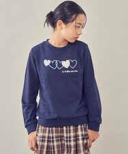 KJKKP44024 a.v.v KIDS(アー・ヴェ・ヴェ) [100-130]ハートモチーフトレーナー ピンク