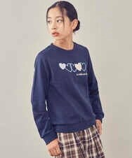 KJKKP44024 a.v.v KIDS(アー・ヴェ・ヴェ) [100-130]ハートモチーフトレーナー ピンク