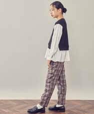 KJKKP47029 a.v.v KIDS(アー・ヴェ・ヴェ) [100-130]ドッキングカットソー ラベンダー