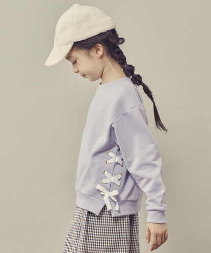 KJKKP51019 a.v.v KIDS [100-130]サイドレースアップリボントレーナー