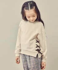 KJKKP51019 a.v.v KIDS(アー・ヴェ・ヴェ) [100-130]サイドレースアップリボントレーナー ラベンダー