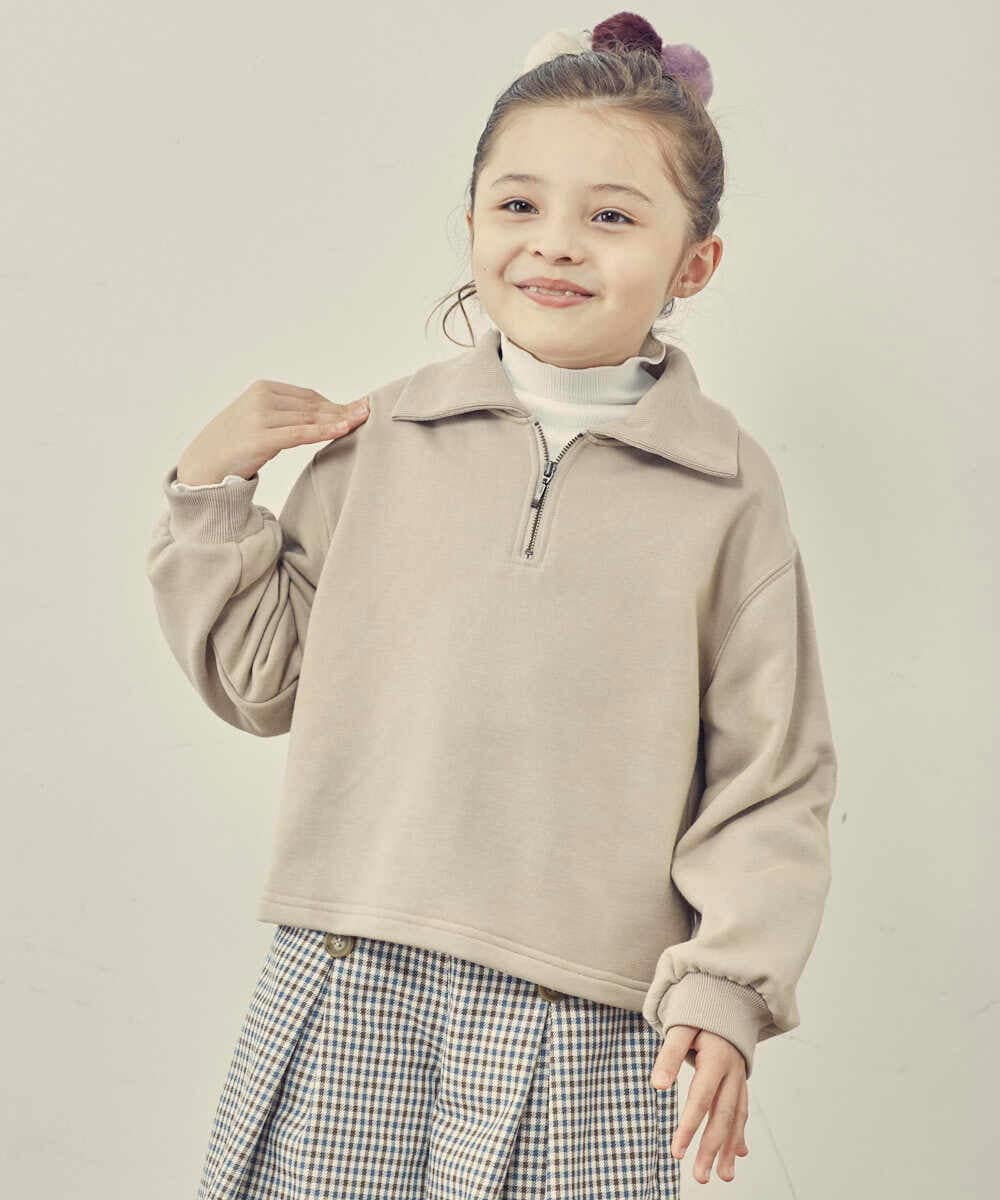 KJKKQ41029 a.v.v KIDS(アー・ヴェ・ヴェ) [140-150]ハーフジップトレーナー ブルー