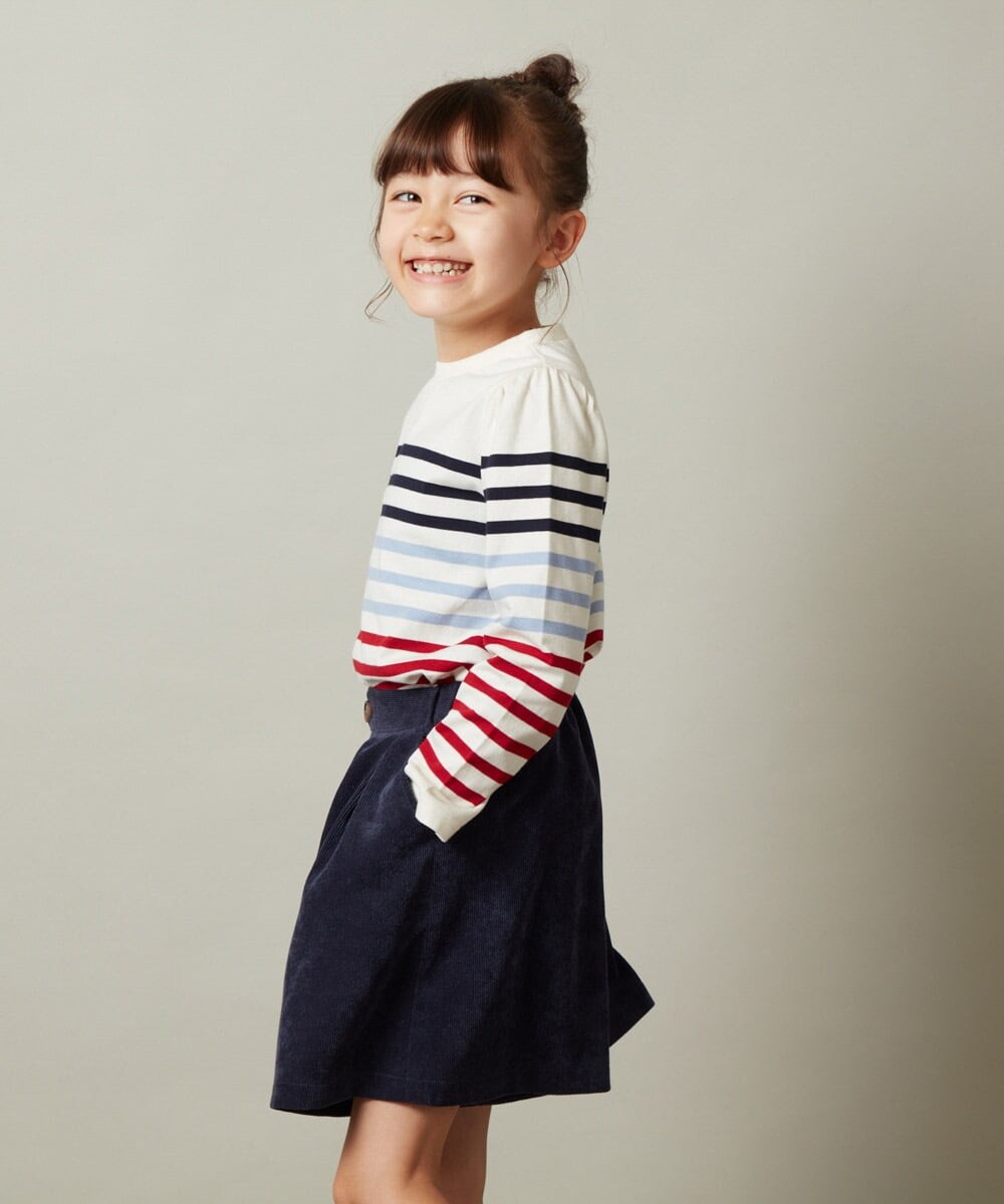 KJKKS43019 a.v.v KIDS(アー・ヴェ・ヴェ) [120-130]パネルボーダーロンＴ アイボリー