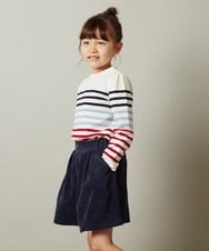KJKKS43019 a.v.v KIDS(アー・ヴェ・ヴェ) [120-130]パネルボーダーロンＴ アイボリー