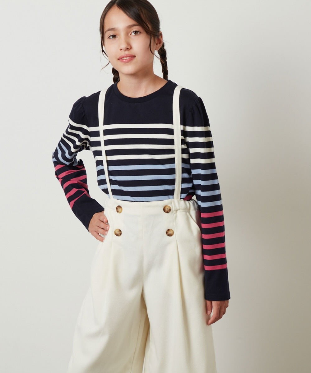 KJKKS43019 a.v.v KIDS(アー・ヴェ・ヴェ) [120-130]パネルボーダーロンＴ アイボリー