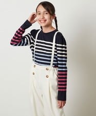 KJKKS43019 a.v.v KIDS(アー・ヴェ・ヴェ) [120-130]パネルボーダーロンＴ アイボリー