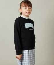 KJKKT41029 a.v.v KIDS(アー・ヴェ・ヴェ) [140-150]スパンコールモチーフトレーナー ライトグレー