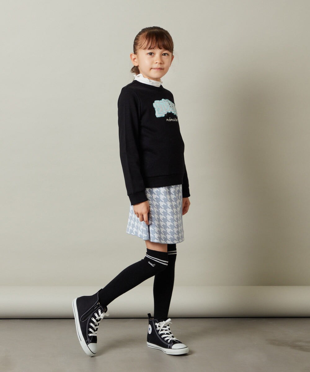 KJKKT41029 a.v.v KIDS(アー・ヴェ・ヴェ) [140-150]スパンコールモチーフトレーナー ライトグレー