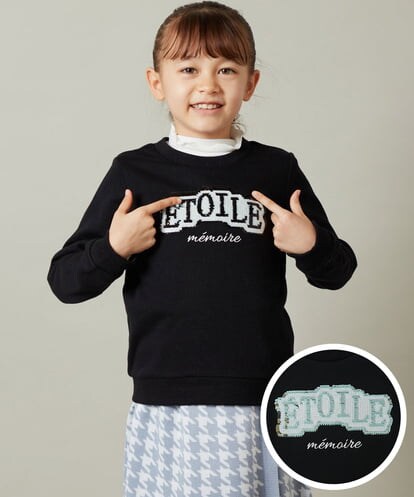 KJKKT41029 a.v.v KIDS [140-150]スパンコールモチーフトレーナー