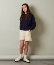 KJKKT53024 a.v.v KIDS(アー・ヴェ・ヴェ) [140-150]フロントアシメレースアップトレーナー ネイビー