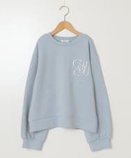KJKKW41034 a.v.v KIDS(アー・ヴェ・ヴェ) [140-150]ワンポイントロゴ刺繍トレーナー ライトブルー