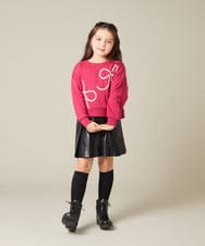 KJKLA41034 a.v.v KIDS(アー・ヴェ・ヴェ) [120-160]リボンテープトレーナー アイボリー