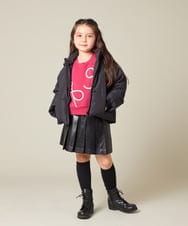KJKLA41034 a.v.v KIDS(アー・ヴェ・ヴェ) [120-160]リボンテープトレーナー アイボリー