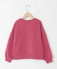 KJKLA41034 a.v.v KIDS(アー・ヴェ・ヴェ) [120-160]【立体リボンがカワイイ/通学にもオススメ】リボンテープ裏毛トレーナー ピンク