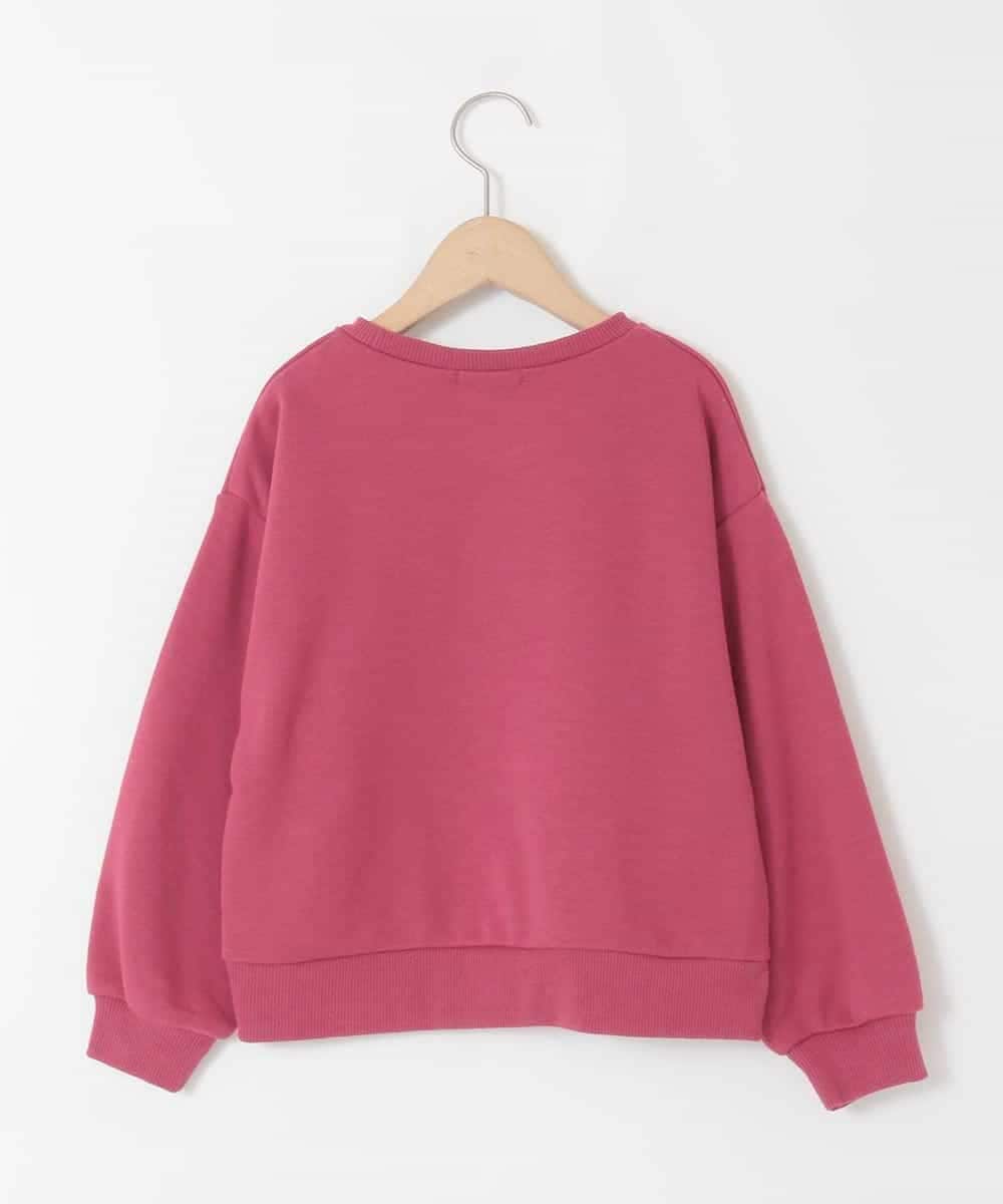 KJKLA41034 a.v.v KIDS(アー・ヴェ・ヴェ) [120-160]【立体リボンがカワイイ/通学にもオススメ】リボンテープ裏毛トレーナー ピンク