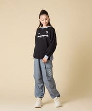 KJKLA42039 a.v.v KIDS(アー・ヴェ・ヴェ) [130-160]配色切り替えロゴトレーナー グリーン