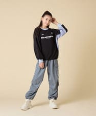 KJKLA42039 a.v.v KIDS(アー・ヴェ・ヴェ) [130-160]配色切り替えロゴトレーナー グリーン