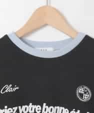 KJKLA42039 a.v.v KIDS(アー・ヴェ・ヴェ) [130-160]【切り替えバイカラー/スポーティ】配色切り替えロゴトレーナー ブラック