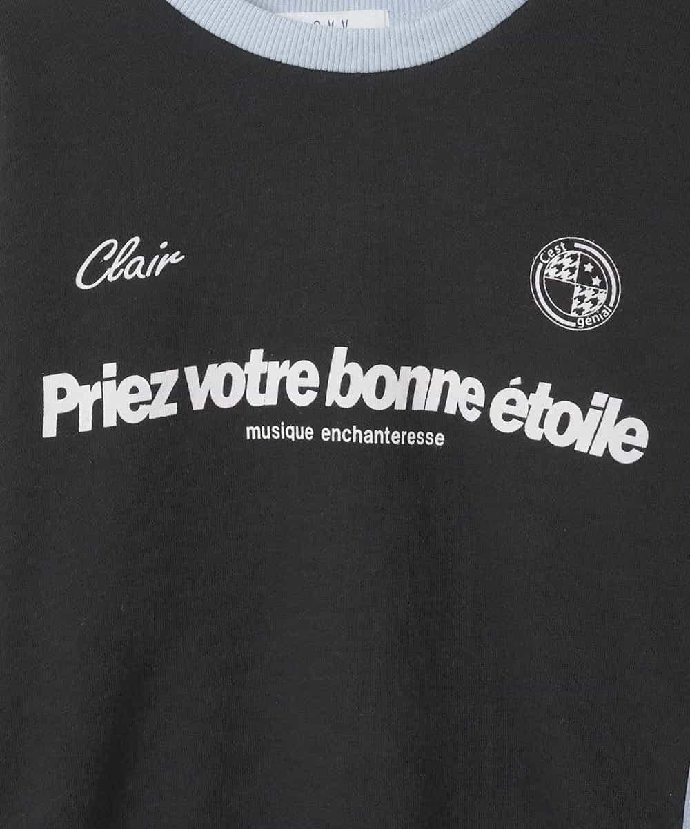 KJKLA42039 a.v.v KIDS(アー・ヴェ・ヴェ) [130-160]【切り替えバイカラー/スポーティ】配色切り替えロゴトレーナー ブラック