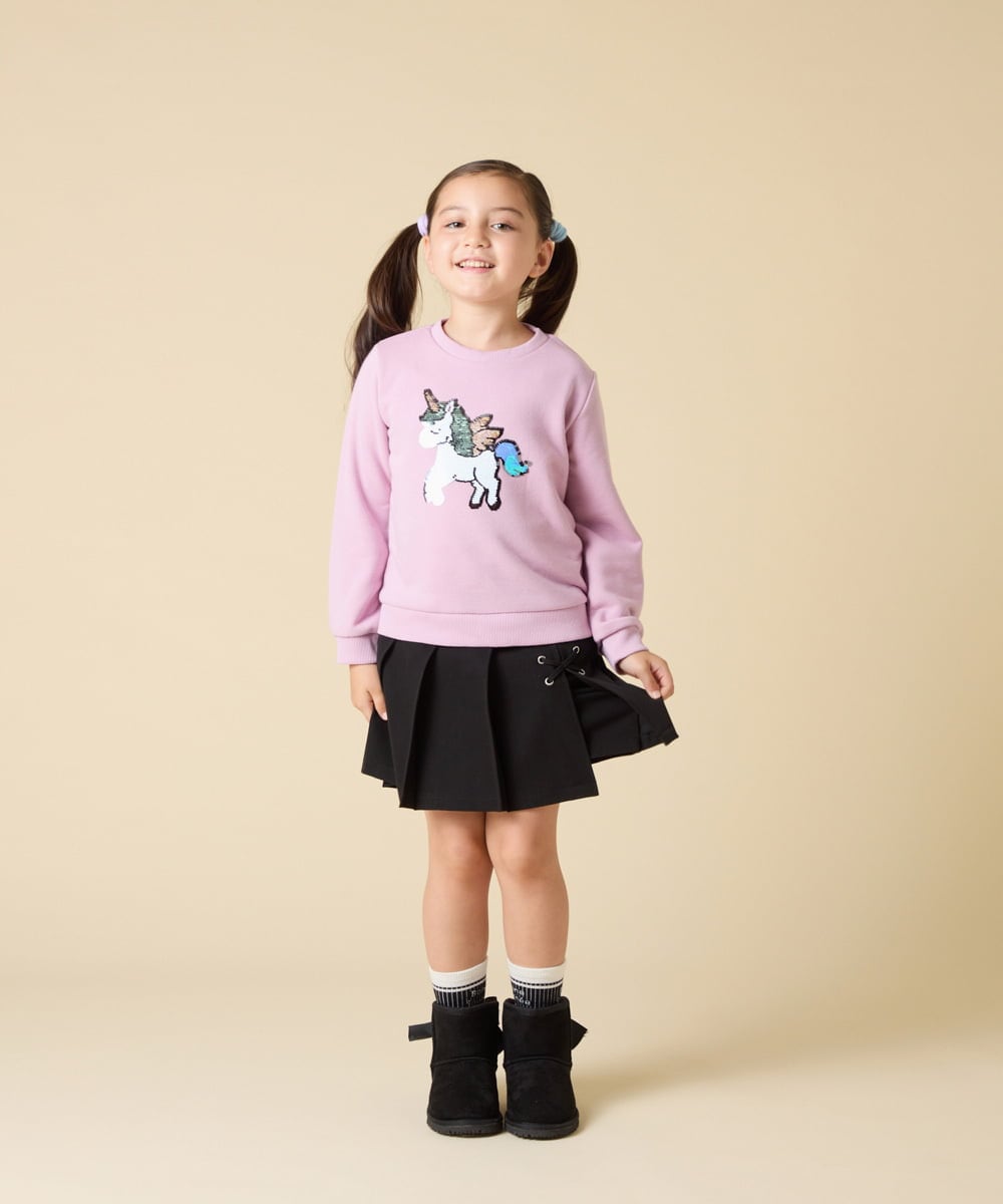 KJKLA47026 a.v.v KIDS(アー・ヴェ・ヴェ) [110-150]【選べる３デザイン】モチーフアソートトレーナー ピンク