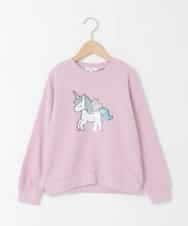 KJKLA47026 a.v.v KIDS(アー・ヴェ・ヴェ) [110-150]【通学にもオススメ/選べる３デザイン】モチーフアソートトレーナー ピンク