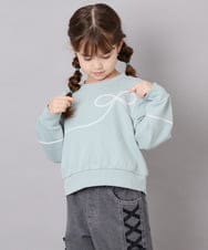 KJKLD09039 a.v.v KIDS(アー・ヴェ・ヴェ) [120-160]ラインリボントレーナー ミント