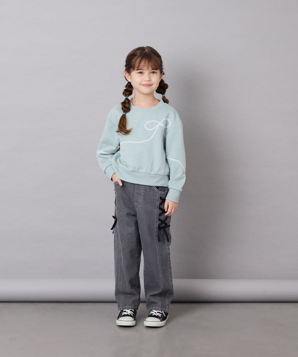 KJKLD09039 a.v.v KIDS(アー・ヴェ・ヴェ) [120-160]ラインリボントレーナー ミント