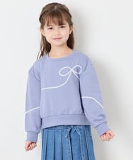 KJKLD09039 a.v.v KIDS(アー・ヴェ・ヴェ) [120-160]ラインリボントレーナー ライトブルー
