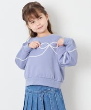 KJKLD09039 a.v.v KIDS(アー・ヴェ・ヴェ) [120-160]ラインリボントレーナー ライトブルー