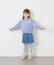 KJKLD09039 a.v.v KIDS(アー・ヴェ・ヴェ) [120-160]ラインリボントレーナー ライトブルー