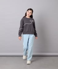 KJKLD09039 a.v.v KIDS(アー・ヴェ・ヴェ) [120-160]ラインリボントレーナー ダークグレー