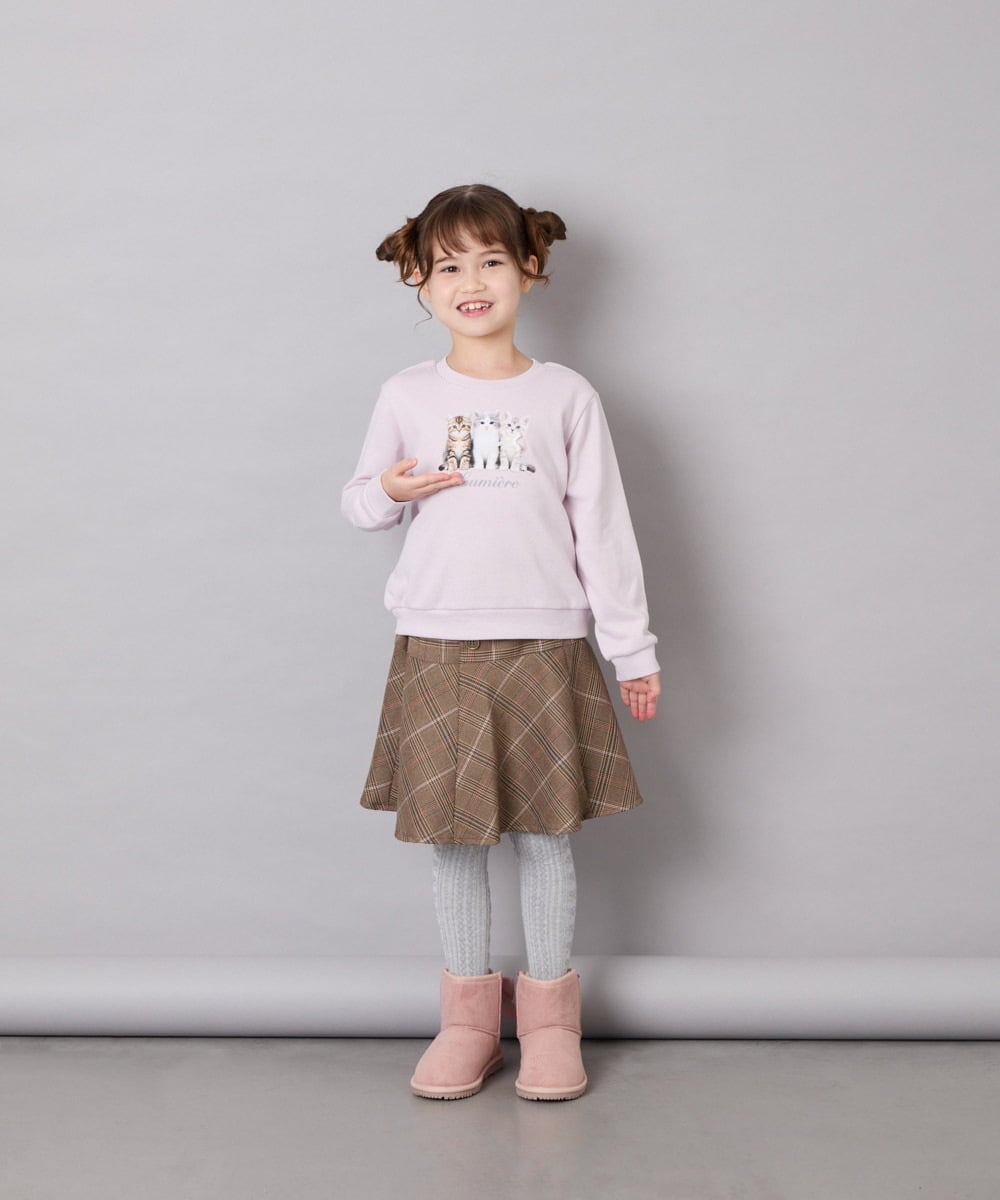 KJKLD17039 a.v.v KIDS(アー・ヴェ・ヴェ) [110-150]アソートアートトレーナー ピンク