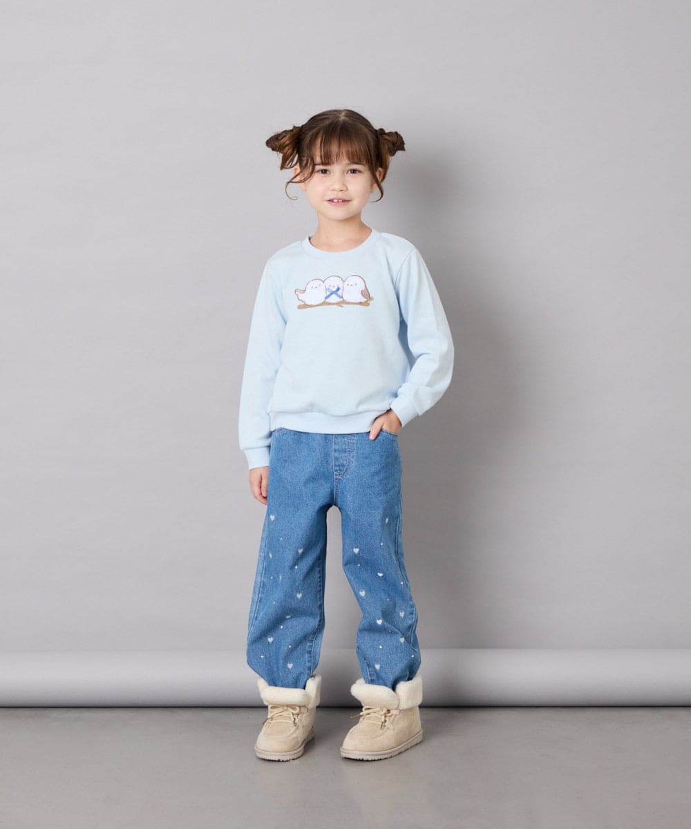 KJKLD17039 a.v.v KIDS(アー・ヴェ・ヴェ) [110-150]アソートアートトレーナー ライトブルー