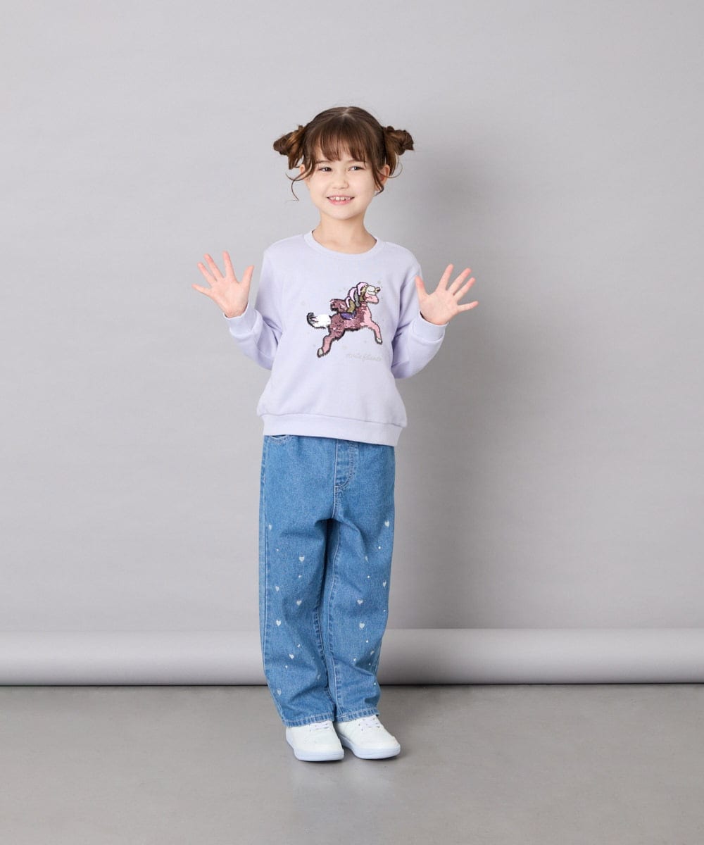 KJKLD17039 a.v.v KIDS(アー・ヴェ・ヴェ) [110-150]アソートアートトレーナー ラベンダー