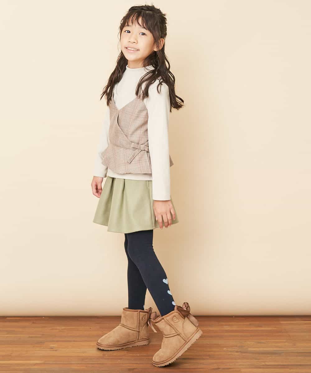KJKLJ25029 a.v.v KIDS(アー・ヴェ・ヴェ) [100-130]ドッキングビスチェプルオーバー[WEB限定サイズ] ブラウン