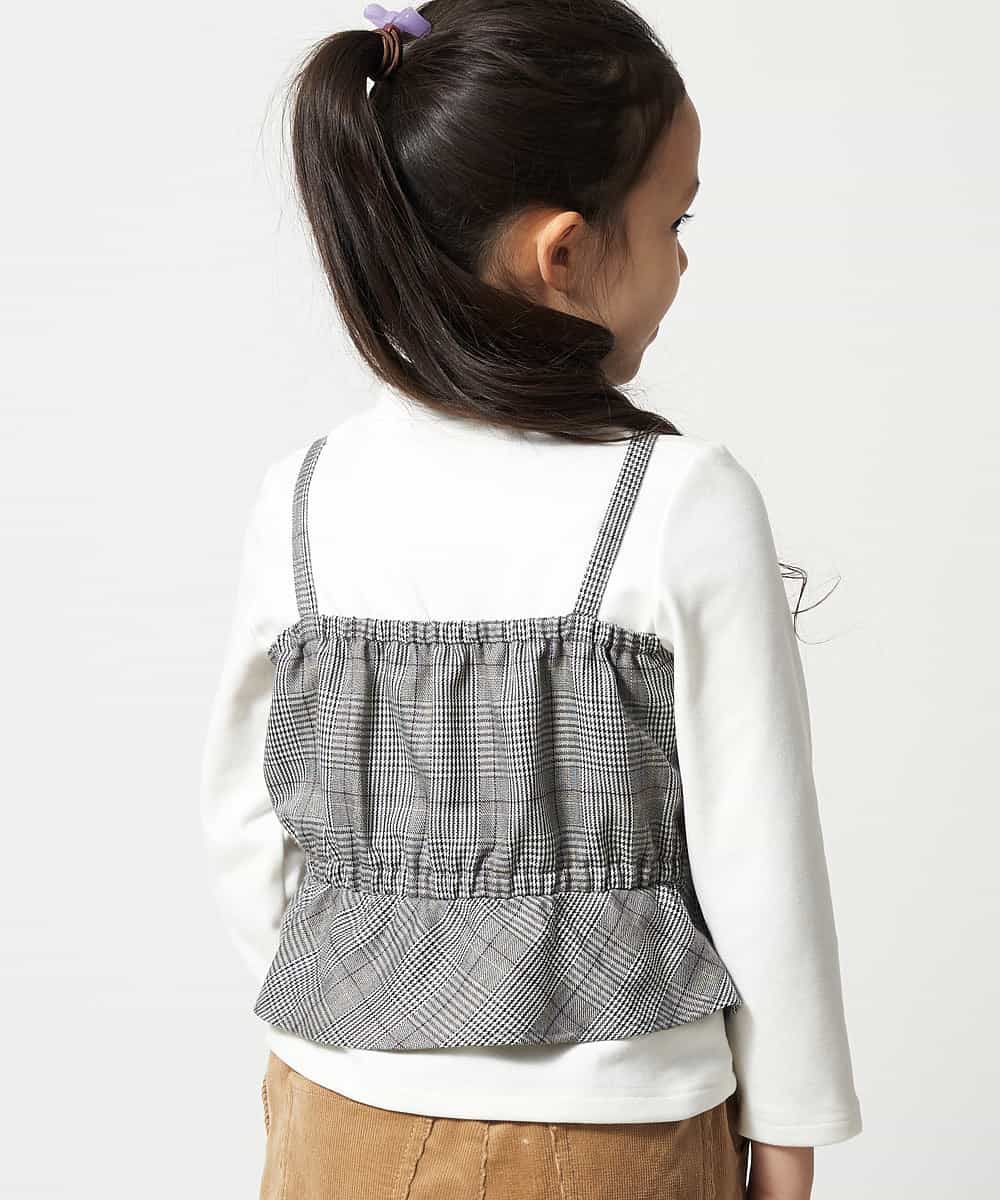 KJKLJ25029 a.v.v KIDS(アー・ヴェ・ヴェ) [100-130]ドッキングビスチェプルオーバー[WEB限定サイズ] ブラウン