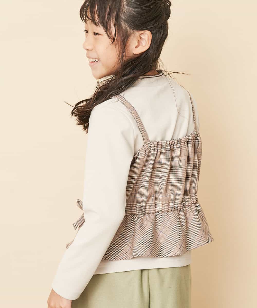 KJKLJ25029 a.v.v KIDS(アー・ヴェ・ヴェ) [100-130]ドッキングビスチェプルオーバー[WEB限定サイズ] ブラウン