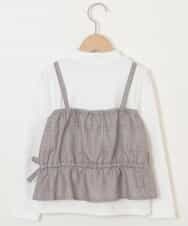 KJKLJ25029 a.v.v KIDS(アー・ヴェ・ヴェ) [100-130]ドッキングビスチェプルオーバー[WEB限定サイズ] ベージュ